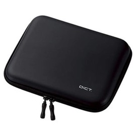Elecom DJC-006LBK Electronic Dictionary Case, Earphone Compatible, Stylus Compatible, Large Size, Black