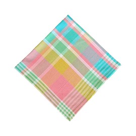 Yourtablecloth Cotton Checkered Napkins 20 x 20 Set of 6 (Spring Pastel)