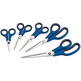 Draper 75552 5-Piece Soft-Grip Household Scissors Set,Blue