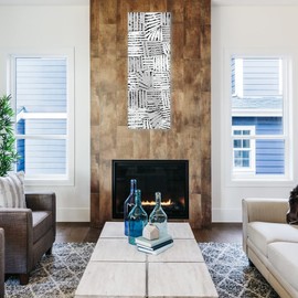 Fine Art Canvas Geometrics I Canvas Wall Decor Artwork by Artist John Burrows for Living Room, Bedroom, Bathroom, Kitchen, Office, Bar, Dining & Guest Room - Ready to Hang - 18 in x 50 in