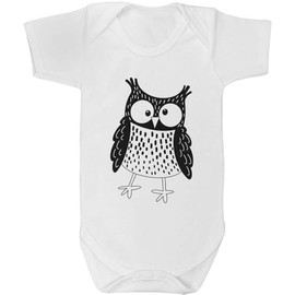 Azeeda 0-3 Month 'Goofy Owl' Baby Grow/Bodysuit (GR00159192)