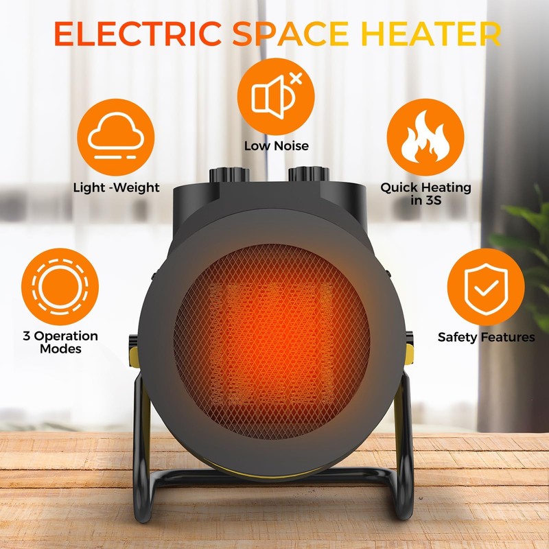 Elevoke Space Heaters for Indoor Use, 1500W PTC Electric Heater