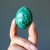 Satin Crystals Malachite Egg Green Real Stone 1.75-2.0 inch
