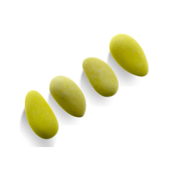 Dragees Pecou, Thin Shelled French Almond Dragees - Yellow (1 Lbs)