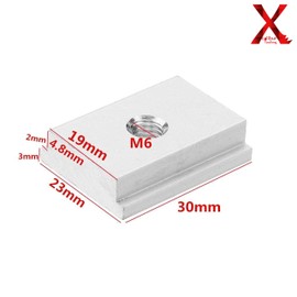 10 x T Slot Nuts Aluminium Sliding T Nuts Threaded T Track Sliding Nuts T Sliding Nut Block for Woodworking Tool Slot Fastener (M6 Nuts)