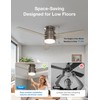warmiplanet Flush Mount Ceiling Fan with Lights Remote Control, 52-Inch,