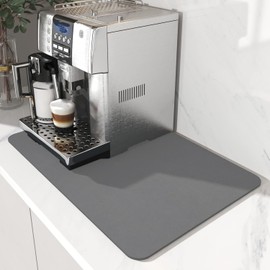 Tapete Para Secar Platos, Protector De Encimera Resistente Al Agua, Respaldo De Goma Que Oculta Las Manchas Debajo Del Mantel Individual (Gris claro, 15.7'' X 23.6'')