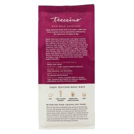 Teeccino Java Chicory Coffee Alternative - 11 Ounce - Ground Herbal Coffee That’s Prebiotic, Caffeine Free & Acid Free, Medium Roast