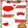 Huanmin Mini Christmas Hat, 30 Pieces Mini Christmas Cutlery Holder,