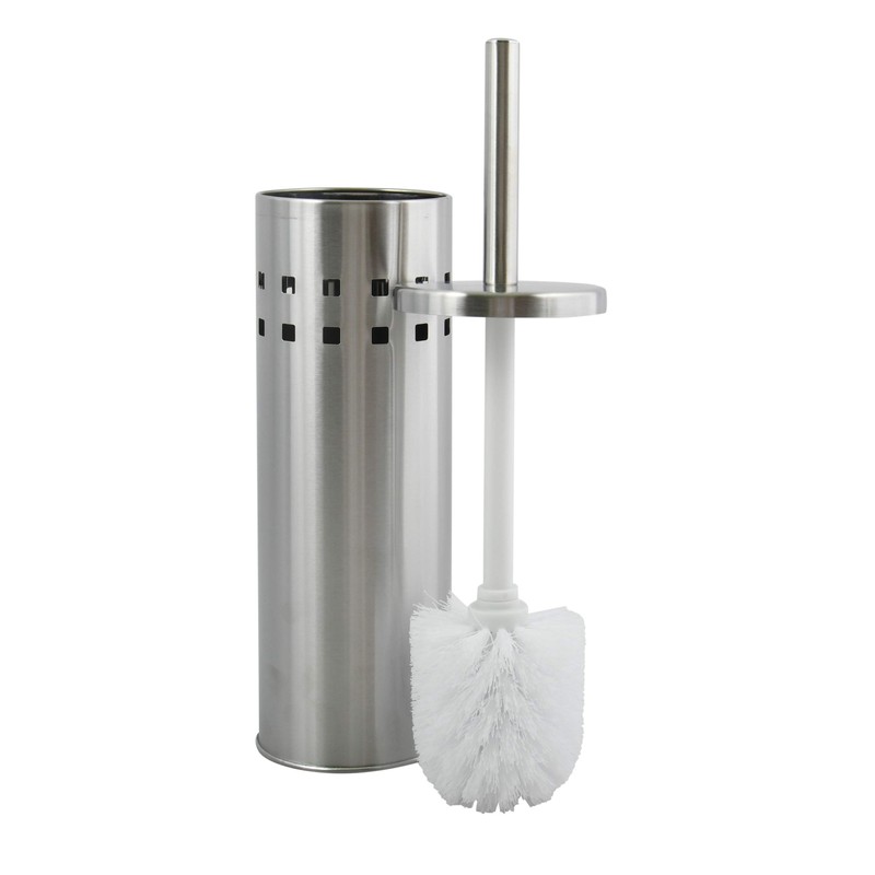 MSV Miami Toilet Brush with Hygienic Container Silver