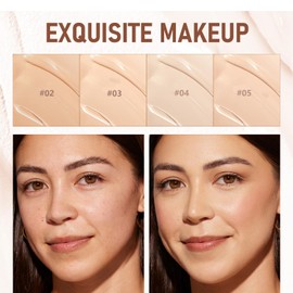 2Pcs Long-Lasting Concealer Foundation Stick, Face Foundation Contour Stick，Creamy Full Coverage, Hydrating Olive & Camellia Formula for Dark Circles & Blemishes (03#LIGHT SKIN)