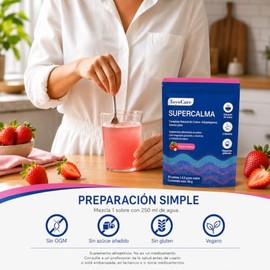 Polvo Sabor Fresa, Supercalm Suplemento Alimenticio, 20 Sobres