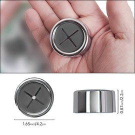 Philbinden 6 Pieces Kitchen Towel Hooks Round Adhesive Dish Towel Hook Premium Chrome Finish & Easy Installation Wall Mount Hand Towel Hook Ideal as Bathroom, Shower or Outdoor Towel Holders