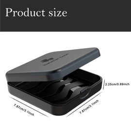 Retainer Case, ARGOMAX Aligner Case, Braces Box, 4 Piece Orthodontic Box (Black).