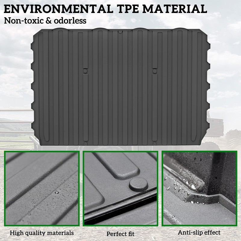 LDETXY Rubber Bed Mat Liner for Ranger XP 1000, TPE