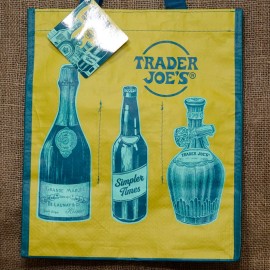 Trader Joe's Bag -  6 BOTTLE BEVERAGE TOTE- Reuse NEW Unopened SHIPS 24 hrs