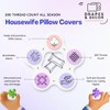 DRAPES & DECOR 100% Egyptian Cotton Housewife Pillowcases 2 Pack,