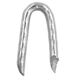 OMOTOOL Steel Wire Fencing Staples (70 pcs), 3.6 * 30mm-Heavy Duty Galvanized U-Shaped Fasteners Nails for Wire Mesh and Woven Fencing