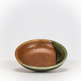 Sushisushi Shigaraki Oribe Brown Side Plate 100x25mm (Japanese Made)