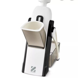 Zakarian Safe Slice Upright Mandoline Thickness Adjust Vegetables Fruit  Black