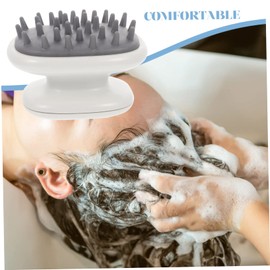 BIUDECO Portable Head Brush Scalp Massage Brush Multifunctional Shampoo Brush Hair Exfoliator Soft Rubber Scalp Brush Hair