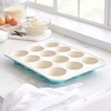GreenLife 12-Cup Muffin Pan, Healthy Ceramic Nonstick Bakeware, PFOA &