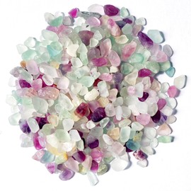 Aquarium Gravel,Decorative Rocks for Planters,0.44lb Fluorite Aquarium Gravel Rocks,Crystal Chips Stone Crushed Quartz for Crafts, Vases Filler, Succulent Plants, Aquarium Gravel Rocks (Fluorite)
