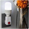 E26/E27 Socket Extension Adapter with Switch,Plug-in Light Socket,Convert Outlet to