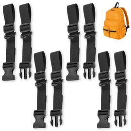 Pddenality 4 PCS Chest Strap for Backpack, Adjustable Backpack Chest Strap with Slide D-Ring Backpack Straps for Hiking Running, Outdoor Activities Quick Release Buckle Backpack Accessories (Black)