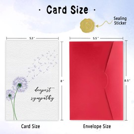 LiuuLi Sympathy Card for Women Men,Sympathy Gifts from Both or from All,Thinking of You Cards with Envelopes,Bereavement Cards,Condolence Card for Her