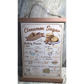Greenbrier’s Fall  Cinnamon Sugar Baking Process Wood Style Hanging Sign 13x9 In