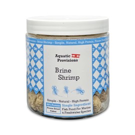 Freeze Dried Brine Shrimp Cubes 0.88 oz, Fish Food for Freshwater and Marine Aquarium Species