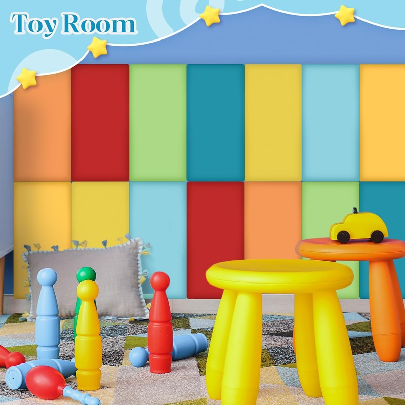 Hahafelt 16 Pack Wall Padding for Playroom Peel and Stick