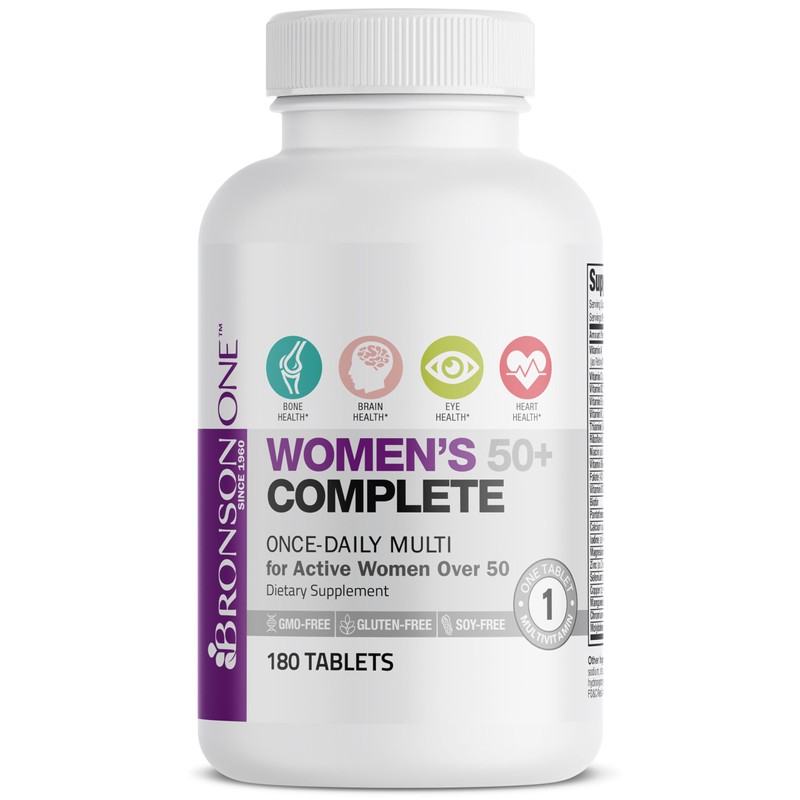 Bronson ONE Daily Women’s 50+ Complete Multivitamin Multimineral, 180 Tablets