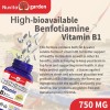 NuvitaGarden 2 Pack Benfotiamine 750mg + 500mg Couple, Vitamin B1