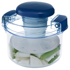 Instant Pickle Maker - Prensa de verduras Tsukemono - Contenedor redondo fabricado en Japón sin BPA (azul 0.8 L)