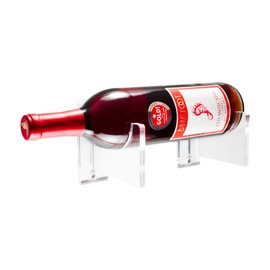 Better Display Cases Clear Acrylic Wine Bottle Display Wall Mount Bracket (A023-WB-LL)