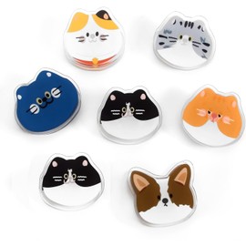 Newseego Triangle Clip (7 Pieces) Conner Clips, Paper Clips, Book Clips, Double Clips, Cute Stationery, Paper Organization, Book Corner Protection, No Punching, Reusable, School, Work, Household