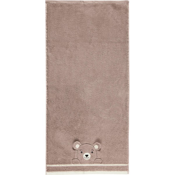 Erwin Müller Children's Bath Towel Bear Walk-Terry Beige Size 70