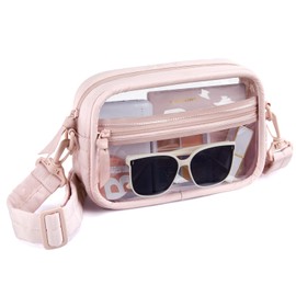 Missnine Clear Bag for Stadium Events Puffy Quilted Clear Purse for Women PVC Crossbody Bag Concert Shoulder Purse