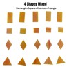 200g Stained Glass Mosaic Tiles, 230 Pieces Square Triangle Rhombus