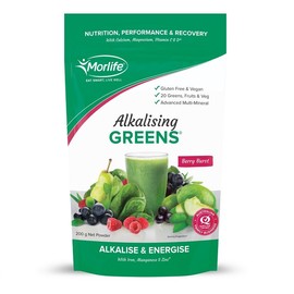 Morlife Alkalising Greens Berry Burst 200g