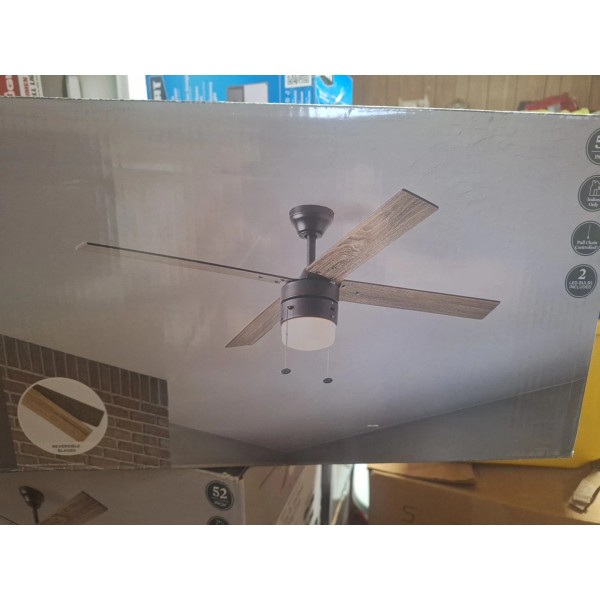 Better Homes & Gardens 52" MATTE Black Ceiling Fan with