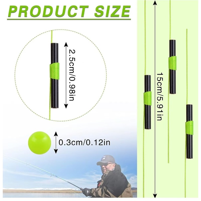 KAYYIPEX Slip Bobber Stop for Fishing Line,Float Bobber Stops&Fishing Beads