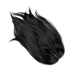 Stasia Street Clip-In Scalp Topper Korean Synthetic Lightweight Hair Extensions & Wigs for Women Natural & Volumizing Look. (Natural Black, 4 Clip)