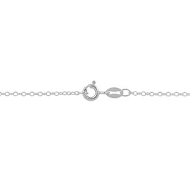 Kooljewelry Sterling Silver and Cubic Zirconia Glass Case with Floating Heart Necklace (18 inch)