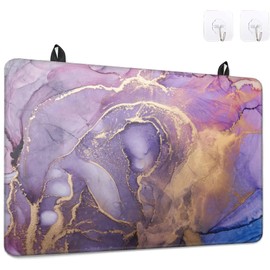 Electric Stove Top Cover, Abstract Marble Stove Top Covers, Purple Gold Marble Heat Rubber Resistant Glass Cooktop Cover,Range Stovetop Protector,Dish Drying Mats for Kitchen,(28"x19.5")
