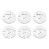 sourcing map 6 Pcs Stainless Steel Letter Link Charm, Alphabet