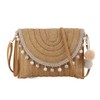 EVEOUT Women Straw Clutch Handbag with Strap Summer Woven Cross-Body