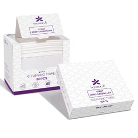 Serenorch Disposable Face Towels 50pc + 15pc Travel Pack, 10"x12" Face Wipes, XL Makeup Remover Disposable Face Towel Travel 65 Count